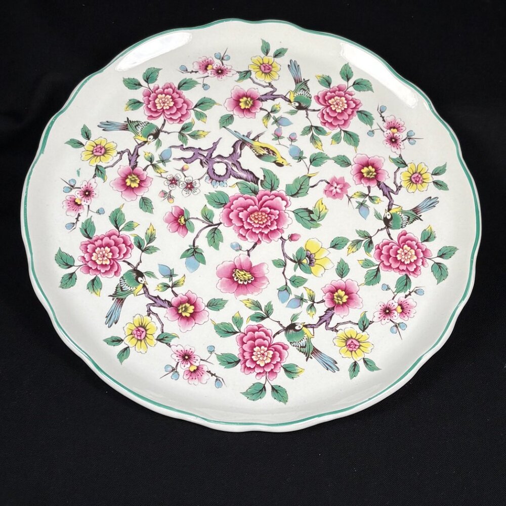 vintage colorful dinner plate. James Kent Old Foley UK